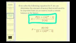 Determine the Required Savings to Reach a Financial Goal