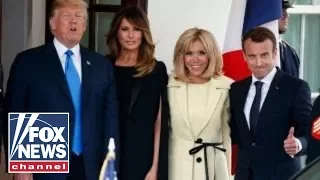 President Trump welcomes French President Macron