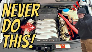 Audi A6 4.2 V8 Intake Manifold Disassembly, Cleaning and Reseal | DIY Vacuum Leak Repair