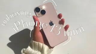 aesthetic pink iphone 13 mini unboxing 🍎 💖 phone & accessories unboxing