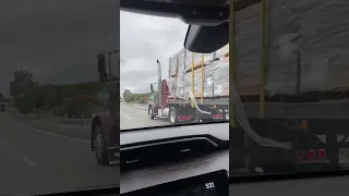 Passed a big rig truck on the highway.