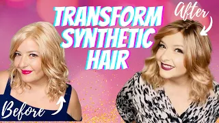 Dying A Synthetic Wig with RIT Dye and ADDING ROOTS!  WIG TRANSFORMATION!  Make your own SisterWigs!