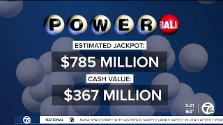 Powerball jackpot reaches fourth-largest ever ahead of Monday drawing