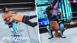 WWE 2K22: Edge vs AJ Styles | Wrestlemania Backlash 2022 Prediction Highlights