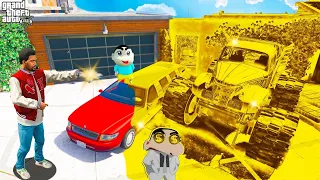 GTA 5 : IF SHINCHAN & FRANKLIN TOUCH ANYTHING TURN INTO GOLD ! (GTA 5 mods)