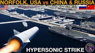 Chinese & Russian Carrier Groups vs Norfolk Naval Base, US East Coast (WarGames 129) | DCS