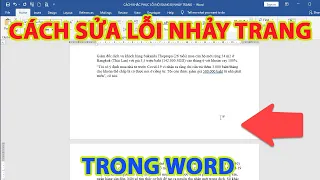 Cách sửa lỗi nhảy trang trong word | nội dung bị nhảy trang trong word