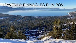 POV Snowboarding at Heavenly Ski Resort: Pinnacles Run