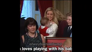 Barron Trump cute moment 🥰