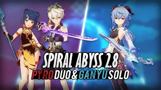 Pyro Duo & Ganyu Solo - Spiral Abyss 2.8 Floor 12 (9 🟌) - Genshin Impact