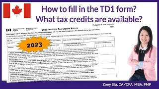 How to fill in the TD1 Personal Tax Credits Return (2023)? What tax credits are available?