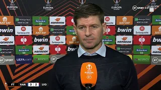 Steven Gerrard admits Rangers are yet to hit 'top gear' after 2-0 Europa League defeat to Lyon