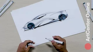 Professional Car Design: Sketching a Super Car (2 of 2)