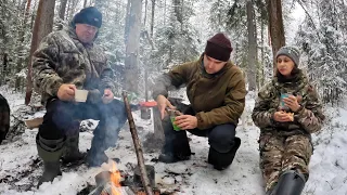 В Лес с Батей и Ромашкой.. Посидели у костра. Вспомнили Николая.