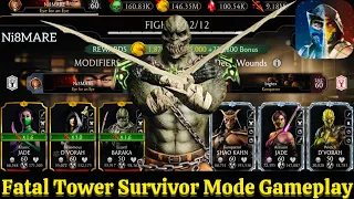 MK Mobile Survivor Mode Gameplay | Team Lizard Baraka, Klassic Jade & Venomous D’Vorah