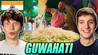 Americans React to Guwahati, India Street Food! | Most Unique Food in INDIA?!