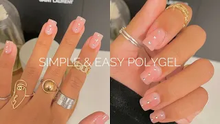 SIMPLE AND EASY POLYGEL NAIL TUTORIAL | NAIL TUTORIALS FOR BEGINNER | SHORT POLYGEL NAILS!