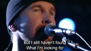 I Still Haven't Found What I'm Looking For  by Bono with U2   in Italy  with Lyrics