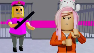 Escaping Barry's Police Girl 👮 Family Prison (Roblox Story)