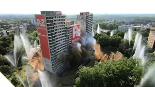 Sprengung Hochhaus Weißer Riese in Duisburg am 05.09.2021