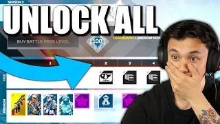 Buying All 100 Season 3 Battle Pass Levels! - PS4 Apex Legends