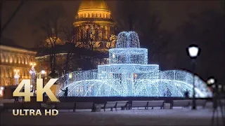 Новогодний Петербург ~ Миниатюрный город, эффект тилт-шифт 4К