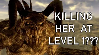 Beating The Hardest Deathclaw at Level 1 (Fallout: New Vegas)