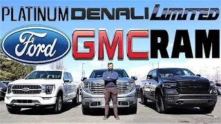 2023 Ford Platinum VS GMC Denali VS Ram Limited: Which Luxury Truck Is King?