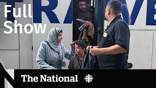 CBC News: The National | Canadians out of Gaza, Shania tour bus, Officers investigated