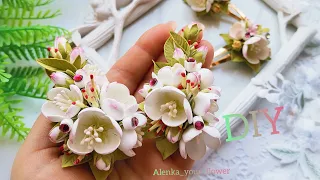 Весна 2021!!!!!🌿🌷🌿Самые весенние цветочки 💕Цветочки из фоамирана на заколочках.