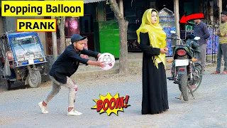 Update Viral Popping Balloons Prank  on cute Grils " Reaction on Public By Rong rup..........