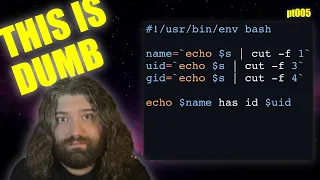 Bash `read` command instead of `cut` and `tr` - You Suck at Programming #005