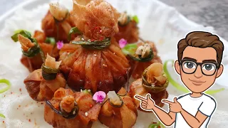 Fried Money Bag Dumplings | How To Make Chinese Money Bag | Fried Golden Bag | Thai Money Bags