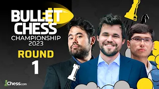 Magnus Debuts Alongside Speed Demons Hikaru & Alireza in Bullet Chess Championship 2023 Round 1