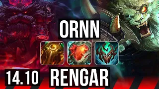 ORNN vs RENGAR (TOP) | 3/2/8, 500+ games | KR Master | 14.10