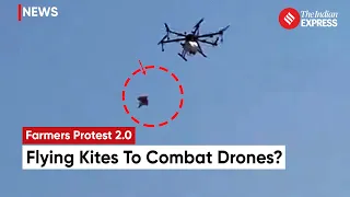 Farmers Fly High with Kites to Foil Tear Gas Dropping Drones at Shambhu Border | Farmers Protest