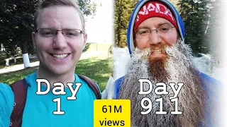 912 DAYS OF BEARD GROWTH TIME LAPSE - ROUND THE WORLD TRIP
