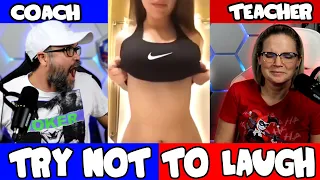 Teacher and Coach Who will WIN the Try Not to Laugh Challenge 49 From AdikTheOne