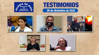 Testimonios 28 de diciembre de 2022 - Iglesia de Dios Ministerial de Jesucristo Internacional