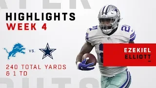 Ezekiel Elliott's Insane Game w/ 240 Total Yards!