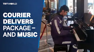 19-year-old Turkish courier goes viral with piano skills