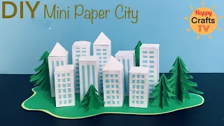 DIY PAPER CITY MODEL I  HOW TO MAKE A MINI CITY WITH JUST A4 PAPER I EASY DIY PAPER CRAFTS