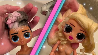 Giving two lol surprise omg dolls makeovers (the sequel) tough dude and pink chick | Zombiexcorn