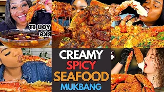 🍤😋👌Creamy Spicy Seafood Mukbang: A Seafood BOIL with a Kick! | MUKBANG COMPILATION🌶️🦐🦀