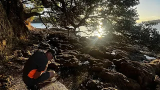 Dad and Me Camping on Waiheke Island (never doing this again)