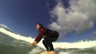 Surfing - Tessa Fyfe (and Dad) 28 April 2013