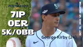 [ALDS] George Kirby | Oct 1, 2022 | MLB highlights