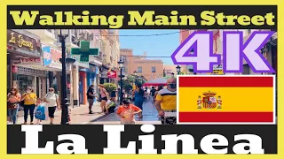 [4K] Famous Main street in La Linea ( Spain )