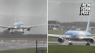 Plane makes nail-biter of a landing in 46-mph crosswinds