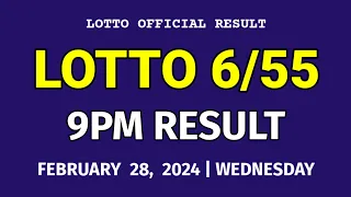 6/55 LOTTO RESULT TODAY 9PM DRAW February 28, 2024 Wednesday PCSO GRAND LOTTO 6/55 Draw Tonight